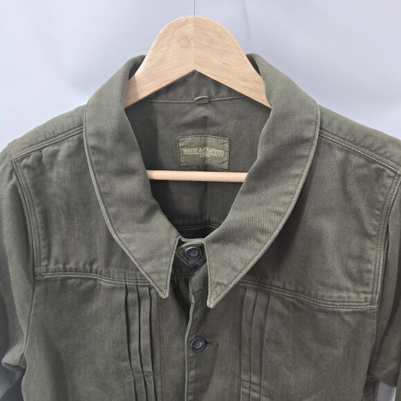 Levi's Made and Crafted Olive Green 100% Cotton Made in Turkey Utility Jacket 1 - Picture 3 of 14